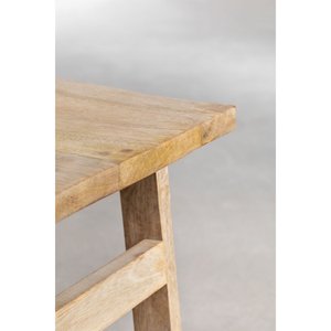 Tabouret bas en bois de manguier blanc Pid - Product Image 6