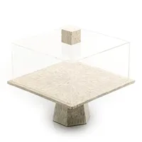 Premium-Qualität Luxuriöses Rustikales Perlmutt-Tablett mit Acrylabdeckung Anpassbare Farbe Maßgefertigte Größe Multifunktional für Hochzeit Ramadan Eid