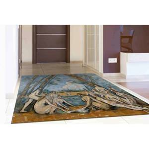 Tapis « Grands Baigneurs » de Cézanne : Reproduction d'art vintage, tapis antidérapant, tapis à poils doux - Product Image 2