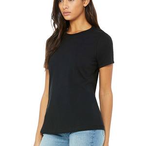 Bella Canvas Black Slim Fit T-shirts personnalisés T-shirts à manches courtes en jersey décontracté pour femme - Product Image 1