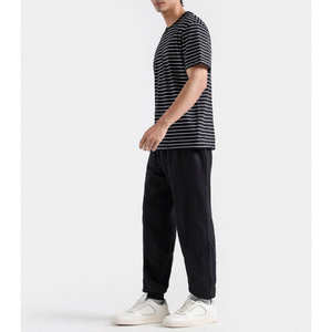 Camiseta Más Vendida para Hombre, Nueva Moda, Ligera, Transpirable, 100% Algodón, Estilo a Rayas, Corte Holgado, Camisetas para Gimnasio - Product Image 3