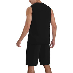 Conjunto de uniforme de baloncesto para hombre con logotipo personalizado transpirable de talla grande con posición de logotipo frontal - Product Image 5