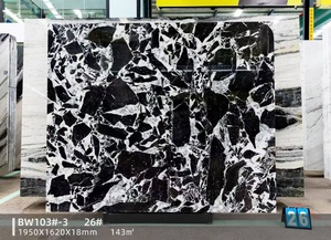 Grande dalle de marbre noir Napoléon rétroéclairée, marbre noir Calacatta Viola, marbre noir Calcite Bulgariy pour revêtement de sol, design de bordure et mur - Product Image 5