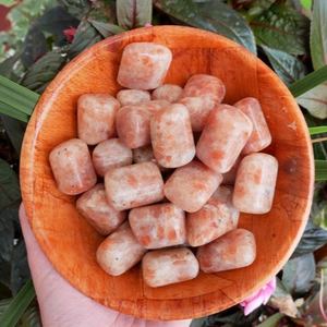 Pierre de soleil Orange dégringolée de haute qualité véritable cristal de Chakra sacré poli pour la guérison Style Feng Shui sculpté décoration de la maison - Product Image 3