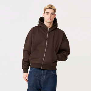 เสื้อมีฮู้ดโอเวอร์ไซส์ผ้าคอตตอนสำหรับ100% มีซิปเต็มตัวใส่ได้ทั้งชายและหญิงผ้านุ่มสบายสบายเหมาะกับกิจกรรมกลางแจ้ง - Product Image 4