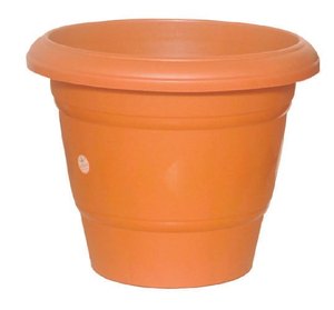 <b>Large</b> Round Brown Plastic Garden Planters Set Sizes 8 10 12 14 16 Inch Floor Display <b>Pots</b> Durable Outdoor Indoor Use - Product Image 2