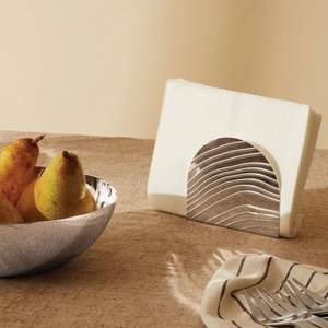 Sleek <b>Space</b>-<b>Saving</b> Metal Napkin Holder Vertical Tissue Stand with Hanging Feature for Elegant <b>Table</b> Setup Waterproof - Product Image 1