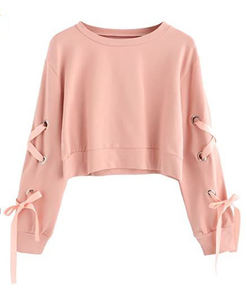 เสื้อสเวตเตอร์แฟชั่นเสื้อครอปฟิตเนสเสื้อครอปไซส์ใหญ่พิเศษแบบสวมหัวเสื้อครอป - Product Image 6