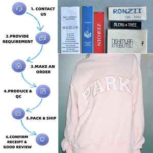 Varsity Patch Letters Sweatshirt Varsity Style Parke <b>Crewneck</b> Parke Mockneck Sweatshirt Mockneck Sweatshirt - Product Image 5