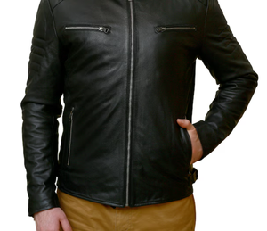 Hot Bikers Chaqueta de cuero de invierno con tela Sherpa Transpirable Personalizable High Street Cierre de cremallera Forro de viscosa-Venta al por mayor - Product Image 2