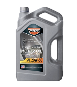 Lubricante Automotriz Antidesgaste WARCO, Mezcla Sintética, Aceite de Motor SAE 20W-50, Paquete de 3, 5 Cuartos - Product Image 1