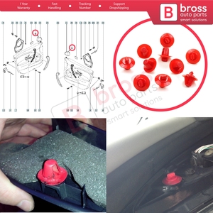 BCF5072 10 Piezas de Clips para Panel de Carcasa de Espejo Retrovisor Lateral 7701047651 8565.5 para Laguna Fluence SM3 Megane 3 - Product Image 5