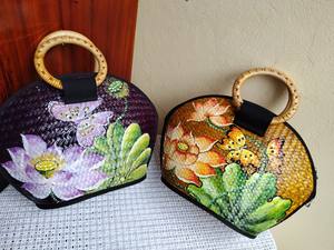 Nouveaux modèles de sacs à main écologiques Sac à main OEM en jonc de mer Mode personnalisée pour les femmes de HNH Craft Handmade - Product Image 4