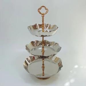 Top Tendance Luxueux Fabuleux Argent Plaqué Et Laiton Fruit Servant Bol Décoratif Antique Fabuleux Plateau À Deux Niveaux - Product Image 3