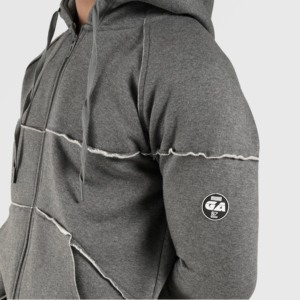 Sudadera con Capucha Charcoal Rigger, Estilo Desgastado, 100% Algodón, Felpa Francesa, Talla Grande, Ropa Urbana de Invierno para Hombre, de XXS a 6XL - Product Image 6