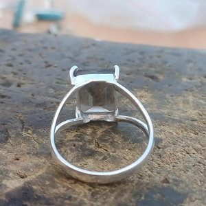 แหวน925พลอยควอทซ์สโมคกี้ธรรมชาติ AAA สำหรับตัดเป็นรูปทรงเบาะเครื่องประดับเงินสเตอร์ลิงราคาดีที่สุดในอินเดีย - Product Image 4