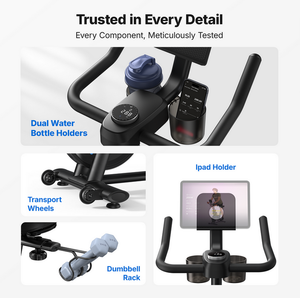 OFFRE DE VENTE EN GROS JUSQU'A 50% DE REMISE. VÉLO D'EXERCICE MAGNÉTIQUE S26 AVEC SUPPORT POUR HALTERES ENTIÈREMENT EN ACIER POUR ENTRAÎNEMENT À DOMICILE - Product Image 3