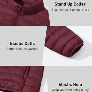 Veste bouffante à glissière avant pour hommes vêtements d'hiver Style décontracté veste pour hommes produits légers longueur régulière veste bouffante hommes - Product Image 3