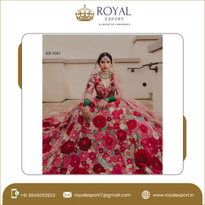 Meilleure qualité Design Unique velours belle broderie fleur travail indien mariage & fête vêtements Boutique mariée Lehenga Choli - Product Image 6