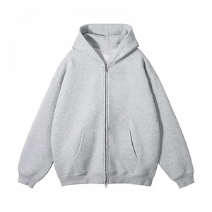 Streetwear Acid Wash Hoodies Logo Personnalisé Zip Up Hoodies Hommes Vintage Mode Baggy Double Zipper Hoodies Taille Confortable - Product Image 2