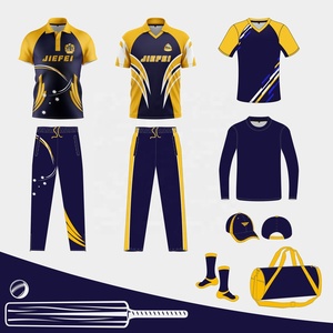 เครื่องแบบทีมคริกเก็ตเสื้อแขนสั้นชุดฝึกซ้อมคริกเก็ตโพลีเอสเตอร์100% - Product Image 4