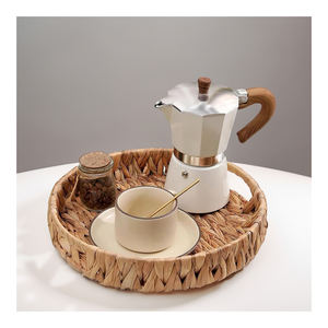 Vente en gros Vietnam Plateau de service en rotin rond fait main écologique avec support en bambou pour les Restaurants-SR2064 - Product Image 1