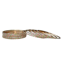 Nuevo diseño de brazalete de metal Churi Indian Bollywood Multi Color Bangle set para mujeres y niñas Wedding Churi Set
