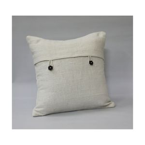 Rayas elegantes Negro Diseño de logotipo personalizado Cojín de masaje tejido listo Accesorio de botón de dos bucles Función India - Product Image 1