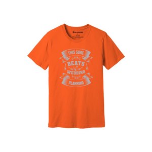 Camiseta de tela de algodón 100% con estampado de temas de fiesta 160-180 a GSM pesado 12 colores disponibles Personalice su propio diseño y colocación - Product Image 3