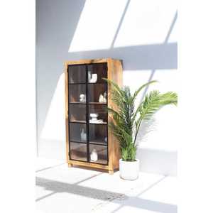 Celeste ตู้โชว์ไม้อุตสาหกรรมมีประตูโลหะสีดำ - Product Image 3