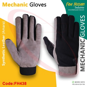 Guantes de trabajo manual para hombres de alta calidad Guantes de cuero sintético de Pakistán mecánico para uso diario - Product Image 2