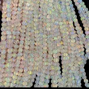 Cuentas redondas lisas de ópalo etíope Natural, hebra de piedras preciosas de 4-6mm, cuentas sueltas al por mayor para la fabricación de joyas, tendencia 2025 - Product Image 4