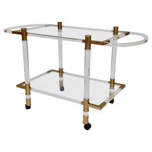 Luxury <b>Hotel</b> <b>Restaurant</b> Food <b>Supplies</b> Serving Glass Trolley Most Popular Selling 3 Tier Handmade Decorative Trolley - Product Image 1
