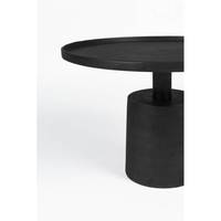 Table basse en métal pour la décoration de la maison, finition or et noir mat, plateau rond, table basse de faible hauteur pour le salon et la chambre à coucher