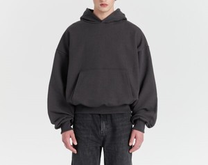 Sweat à capuche Boxy surdimensionné personnalisé 500gsm sweat-shirt uni épais en coton éponge pour hommes design recadré surdimensionné - Product Image 3
