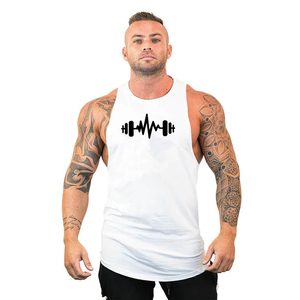 Latest Design OEM Custom logo High Quality Fashion Workout <b>Mens</b> Stringer Bodybuilding <b>Singlet</b> Fitness Gym tank Top <b>for</b> Me - Product Image 4