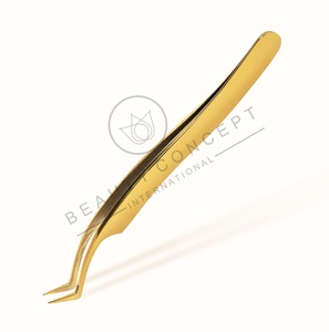 Juego de pinzas de precisión ecológicas para pestañas, pinzas de extensión de pestañas de acero inoxidable con estuche de almacenamiento, herramienta cosmética - Product Image 4