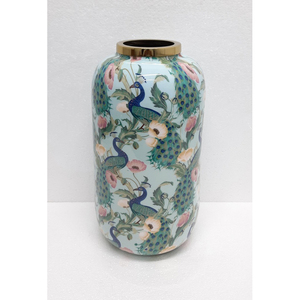 <b>Unique</b> Design Metal Flower <b>Vase</b> Decal Enamel Finished for Home and Hotels Tabletop Decor Handmade Customized Bulk - Product Image 5