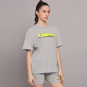 Conjunto de Camiseta Corta de Verano para Mujer, Moderno, de Algodón Suave, Cómodo y Ligero, de Dos Piezas, con Cierre, Encaje y Puños Sólidos, para la Playa - Product Image 2