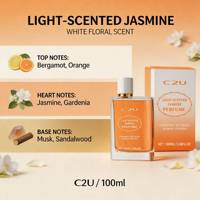 Parfum pour femme C2U Light Jasmine OEM, logo personnalisé, marque privée, vente en gros, 100 ml, floral boisé, EDP
