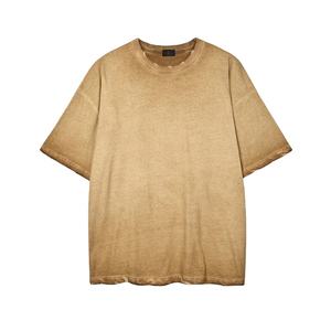 Nouveauté hommes haute qualité 100% coton délavé à l'acide 250Gsm poids lourd Vintage hommes t-shirt personnalisé en détresse Vintage t-shirt - Product Image 1