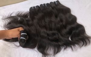 Exportación 100% Raw Sin procesar Remy Virgen India 14 "Raw Temple Extensión de cabello ondulado Máquina doble Trama Proveedor de cabello de un solo donante - Product Image 3