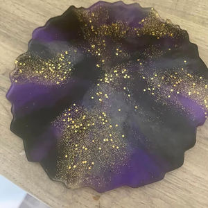 ถาดรองแก้วเรซินอีพ็อกซี่ใสดีไซน์เนอร์ - Product Image 1