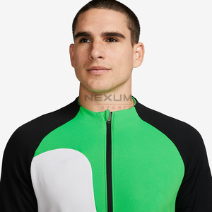 เสื้อแจ็กเก็ตกีฬาแบบซิปรูดตามสั่งของผู้ชายเสื้อกันลมแบบถักมีปกตั้งสำหรับฝึกซ้อมกลางแจ้ง - Product Image 6