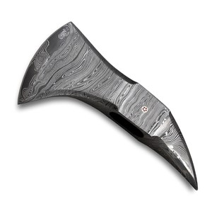 Cabeza de Hacha de Acero de Damasco Estilo Nórdico Personalizable, Hacha Vikinga con Mango de Madera, Forjada a Mano de Grado Industrial, OEM - Product Image 2