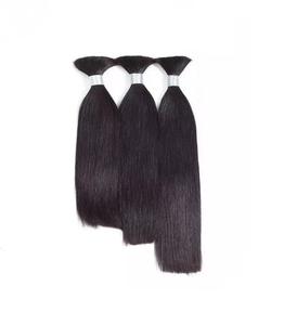 Stylish Double Drawn Virgin Remy Human <b>Hair</b> Extensions Bulk <b>Braiding</b> Natural <b>Color</b> Unwefted <b>Hair</b> From Bangladesh - Product Image 1