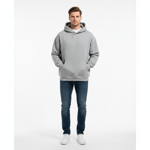 Sweat à capuche en polaire polyester pour homme, de haute qualité, streetwear, imprimé, motif uni, respirant, sur mesure - Product Image 6