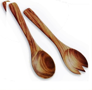 Acacia & Mango <b>Wood</b> <b>Salad</b> <b>Server</b> Set Handmade Kitchenware Yellow Resin & <b>Wood</b> Latest Design - Product Image 4