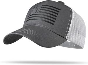 Gorra de Camionero con Bandera Estadounidense de Ajuste Ajustable, Gorra de Béisbol Deportiva para Hombre y Mujer, Malla Transpirable Lateral, Uso Casual - Product Image 5