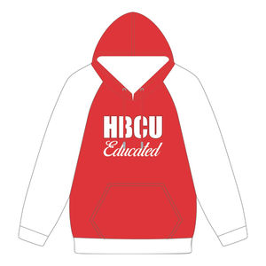 HBCU Educated <b>Red</b> DST Raglan Sleeve <b>Hoodie</b> Chenille Embroidery Greek Sorority Delta Divine Nine Collegiate Fashion <b>Hoodie</b> - Product Image 2